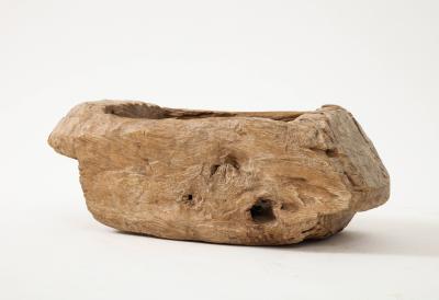 Rustic Hand Carved Wooden Vessel France 20th C