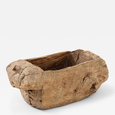 Rustic Hand Carved Wooden Vessel France 20th C