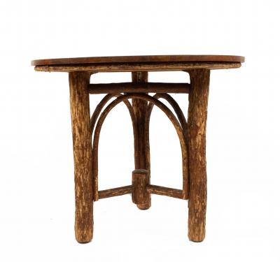 Rustic Hickory Small Round Cafe Table