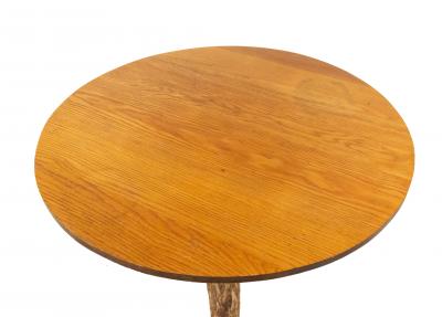 Rustic Hickory Small Round Cafe Table