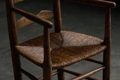 Rustic Ladder Back Armchair France Early 20th Century