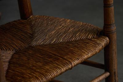 Rustic Ladder Back Armchair France Early 20th Century