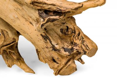 Rustic Live Edge Tree Root ConsoleTable