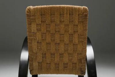 Rustic Modern Armchairs with Ottoman