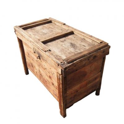 Rustic Moroccan Wooden Trunk Chest
