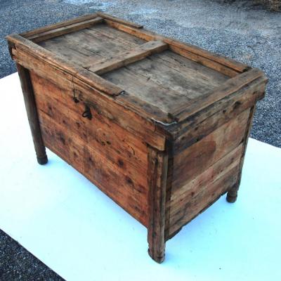 Rustic Moroccan Wooden Trunk Chest