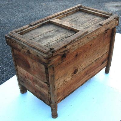 Rustic Moroccan Wooden Trunk Chest
