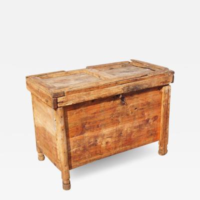 Rustic Moroccan Wooden Trunk Chest