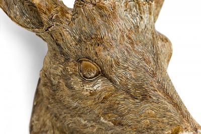 Rustic Mounted Resin Buckhead Sculpture