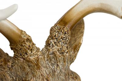 Rustic Mounted Resin Buckhead Sculpture