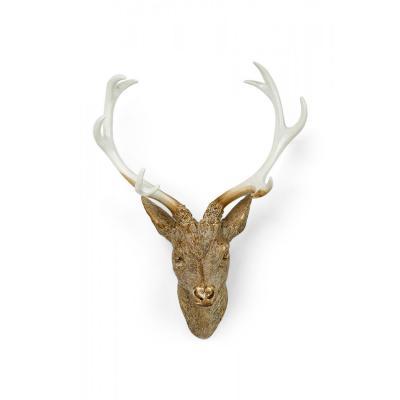 Rustic Mounted Resin Buckhead Sculpture