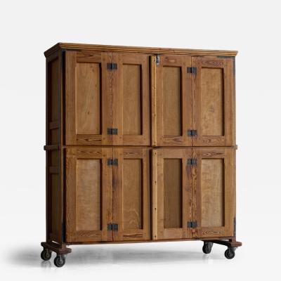 Rustic Oak Bakery Cabinet Europe 20th Century