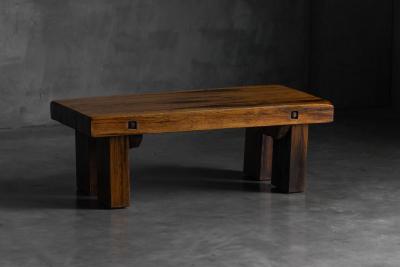 Rustic Oak Coffee Table Mid 20th Century