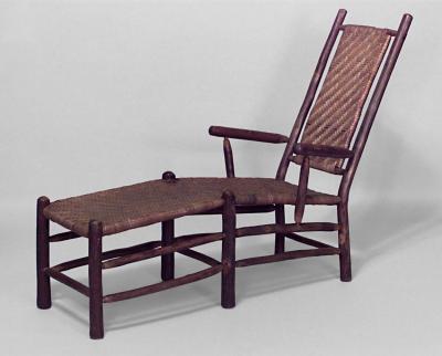 Rustic Old Hickory Chaise Lounge