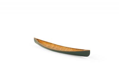 Rustic Painted Wooden Canoe Model