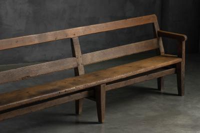 Rustic Pine Bench France circa 1900
