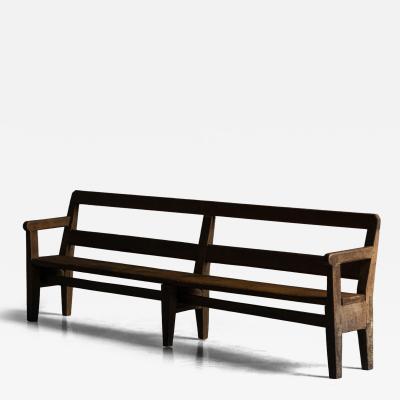 Rustic Pine Bench France circa 1900