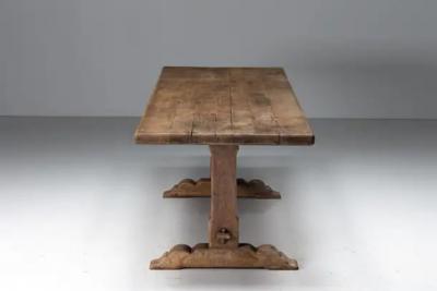 Rustic Primitive Dining Table France Early 20th Century