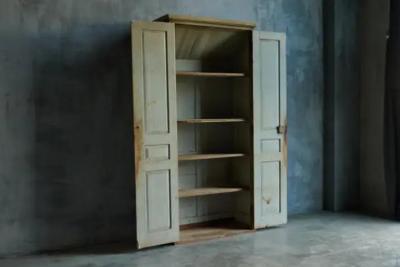 Rustic Primitive Green Cabinet France 19th Century