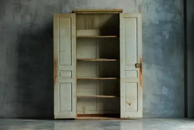 Rustic Primitive Green Cabinet France 19th Century