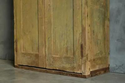 Rustic Primitive Green Cabinet France 19th Century