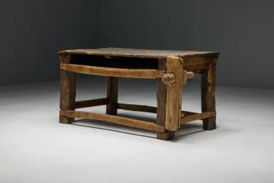 Rustic Primitive Working Bench France Early 19th Century