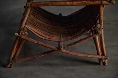 Rustic Reclining Chairs in Handcrafted Wicker France 1950s