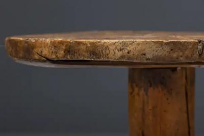 Rustic Round Tripod Side Table France 19th Century