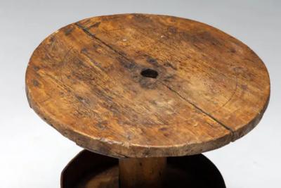 Rustic Round Tripod Side Table France 19th Century