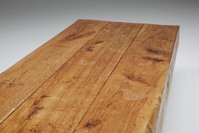 Rustic Solid Wood Coffee Table 1950s