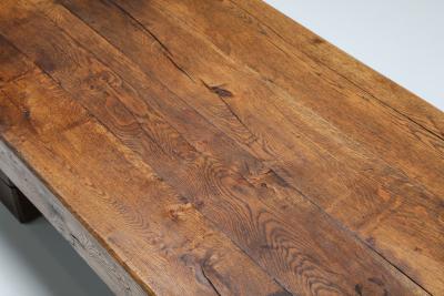 Rustic Solid Wood Coffee Table 1950s