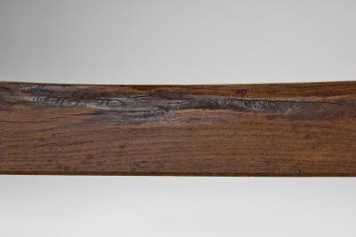 Rustic Solid Wood Coffee Table with Cross Legs France 19th Century