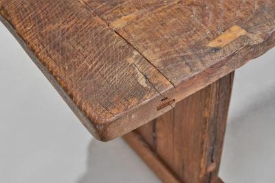 Rustic Solid Wood Dining Table Europe 19th Century
