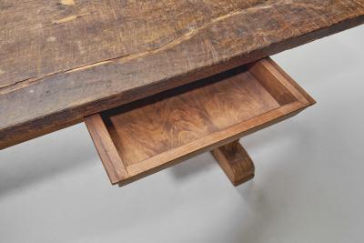 Rustic Solid Wood Dining Table Europe 19th Century
