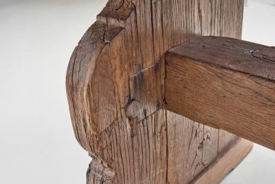 Rustic Solid Wood Dining Table Europe 19th Century
