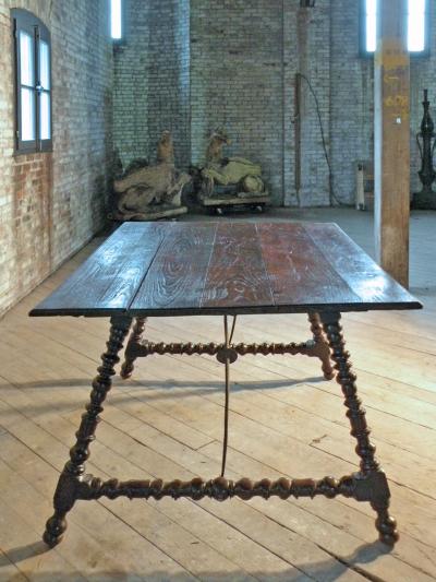 Rustic Spanish 18th Century Chestnut Dining or Center Table