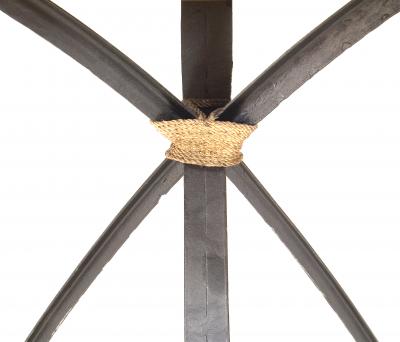 Rustic Sunburst End Table
