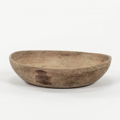 Rustic Swedish Turned Wooden Bowl