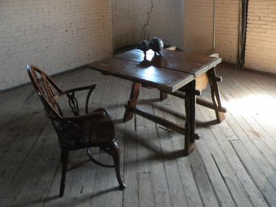 Rustic Swiss oak and pine square Rent Table