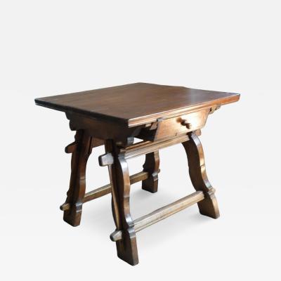 Rustic Swiss or Austrian Oak and Fruit wood Square Rent Table