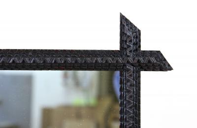 Rustic Tramp Art Mirror 19th Century Handcarved Austria ca 1890