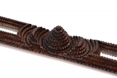 Rustic Tramp Art Wall Mirror Handcarved 19th Century Austria ca 1880