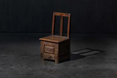 Rustic Travail Populaire Storage Chair France 19th Century