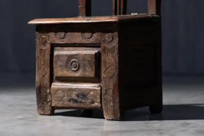 Rustic Travail Populaire Storage Chair France 19th Century