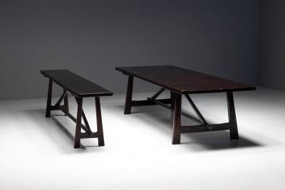 Rustic Vernacular Dining Table France Early 20th Century