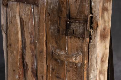 Rustic Vernacular Door with Frame Hautes Alpes France 19th Century