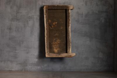 Rustic Vernacular Door with Frame Hautes Alpes France 19th Century