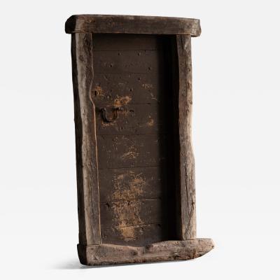 Rustic Vernacular Door with Frame Hautes Alpes France 19th Century