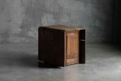 Rustic Vernacular Drop Leaf Worktable France 19th Century