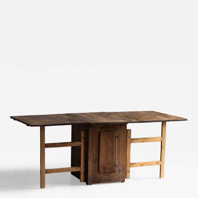 Rustic Vernacular Drop Leaf Worktable France 19th Century